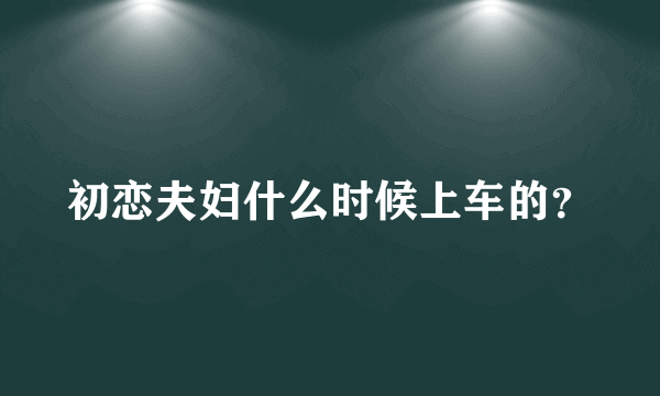 初恋夫妇什么时候上车的？