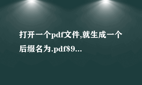 打开一个pdf文件,就生成一个后缀名为.pdf$9$的文件,为什么?