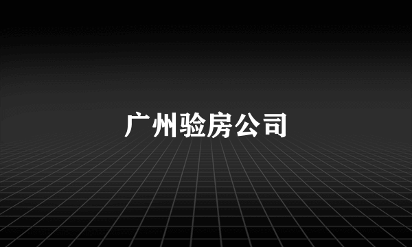 广州验房公司