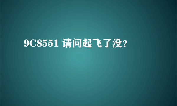 9C8551 请问起飞了没？