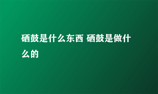 硒鼓是什么东西 硒鼓是做什么的