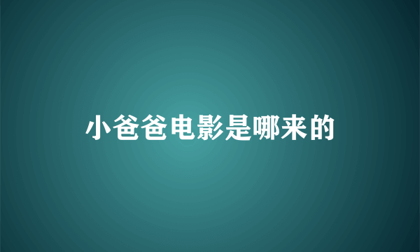 小爸爸电影是哪来的