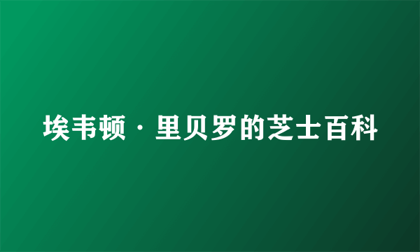 埃韦顿·里贝罗的芝士百科