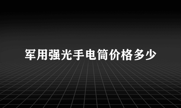 军用强光手电筒价格多少