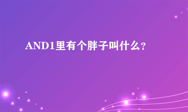 AND1里有个胖子叫什么？