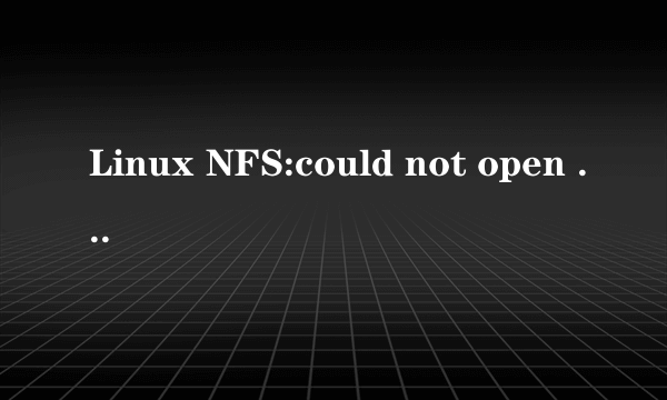 Linux NFS:could not open connection for tcp6