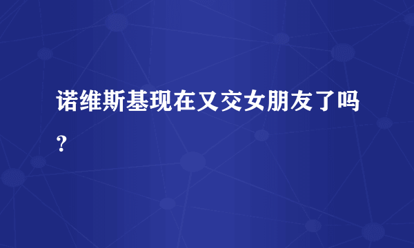 诺维斯基现在又交女朋友了吗？