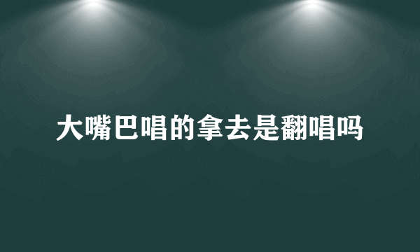 大嘴巴唱的拿去是翻唱吗