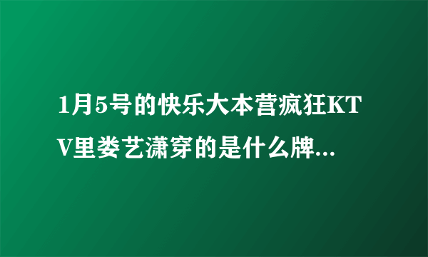 1月5号的快乐大本营疯狂KTV里娄艺潇穿的是什么牌子的衣服 淘宝上有没有同款 知道的把地址给我下 谢谢