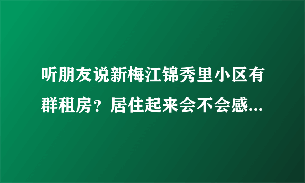 听朋友说新梅江锦秀里小区有群租房？居住起来会不会感觉人员混杂比较乱？