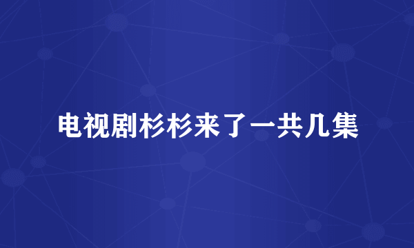 电视剧杉杉来了一共几集