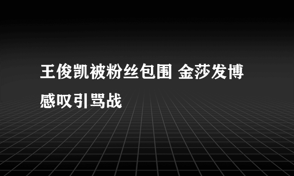 王俊凯被粉丝包围 金莎发博感叹引骂战