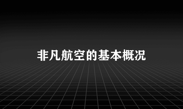 非凡航空的基本概况