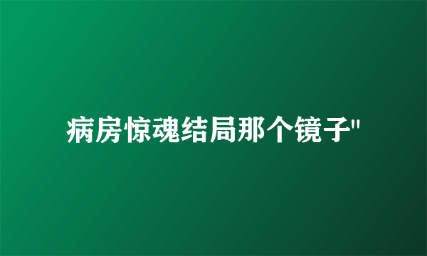 病房惊魂结局那个镜子