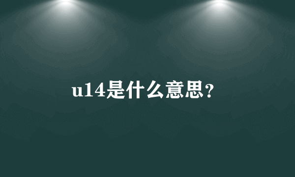 u14是什么意思？