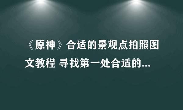 《原神》合适的景观点拍照图文教程 寻找第一处合适的景观点拍照通关技巧攻略