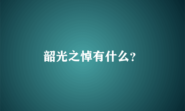 韶光之悼有什么？