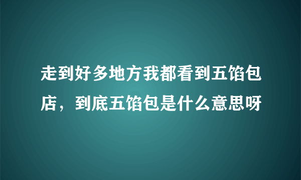 走到好多地方我都看到五馅包店，到底五馅包是什么意思呀