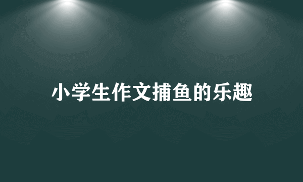 小学生作文捕鱼的乐趣