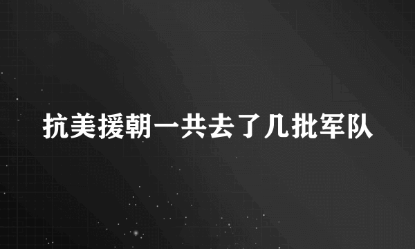 抗美援朝一共去了几批军队