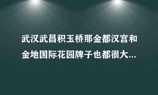 武汉武昌积玉桥那金都汉宫和金地国际花园牌子也都很大，到底哪个好些啊？