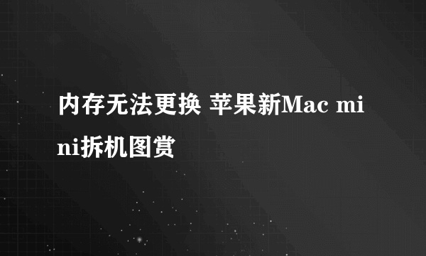 内存无法更换 苹果新Mac mini拆机图赏