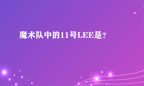 魔术队中的11号LEE是？