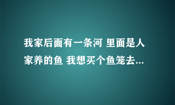 我家后面有一条河 里面是人家养的鱼 我想买个鱼笼去抓鱼 请问哪种鱼笼比较好