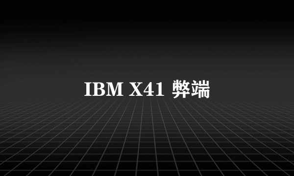 IBM X41 弊端