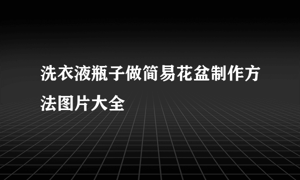 洗衣液瓶子做简易花盆制作方法图片大全