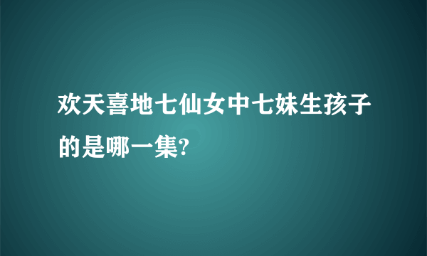 欢天喜地七仙女中七妹生孩子的是哪一集?