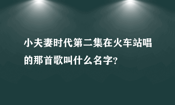 小夫妻时代第二集在火车站唱的那首歌叫什么名字？