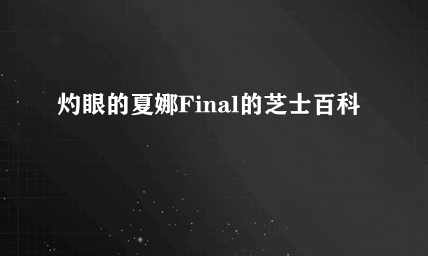 灼眼的夏娜Final的芝士百科