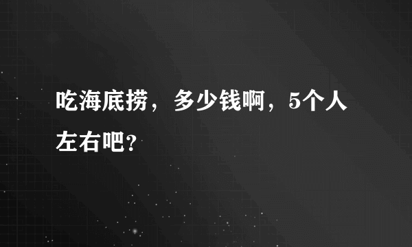 吃海底捞，多少钱啊，5个人左右吧？