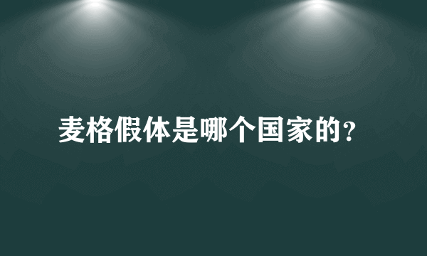 麦格假体是哪个国家的？