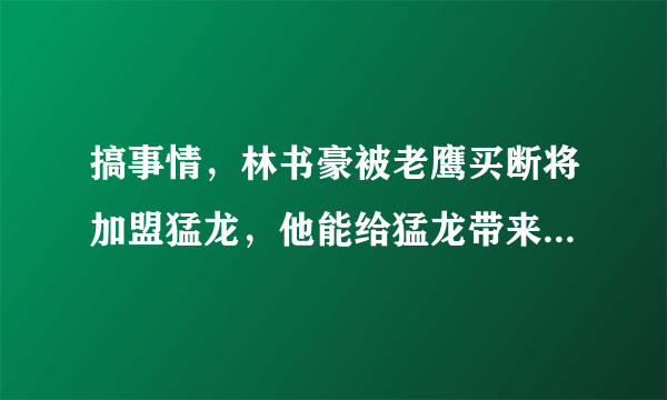 搞事情，林书豪被老鹰买断将加盟猛龙，他能给猛龙带来什么？还能继续疯狂吗？