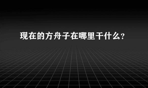 现在的方舟子在哪里干什么？