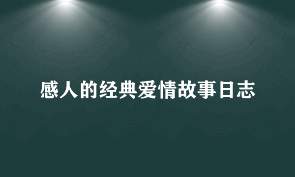 感人的经典爱情故事日志