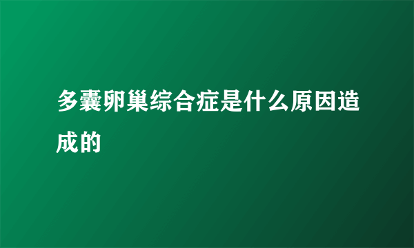 多囊卵巢综合症是什么原因造成的