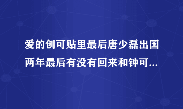 爱的创可贴里最后唐少磊出国两年最后有没有回来和钟可可在一起啊？？