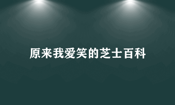 原来我爱笑的芝士百科