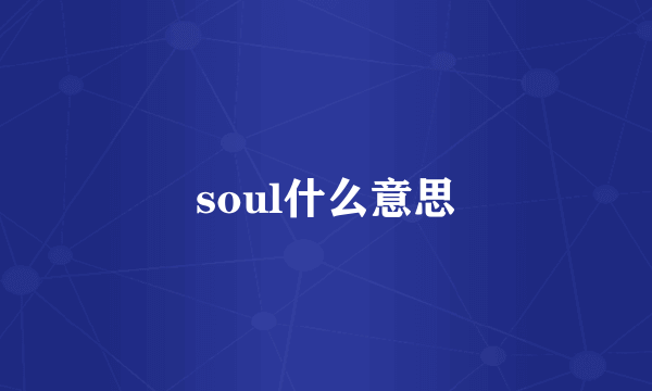 soul什么意思