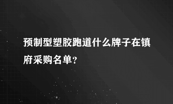 预制型塑胶跑道什么牌子在镇府采购名单？