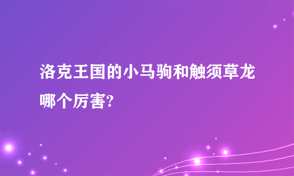 洛克王国的小马驹和触须草龙哪个厉害?