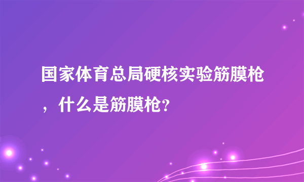 国家体育总局硬核实验筋膜枪，什么是筋膜枪？