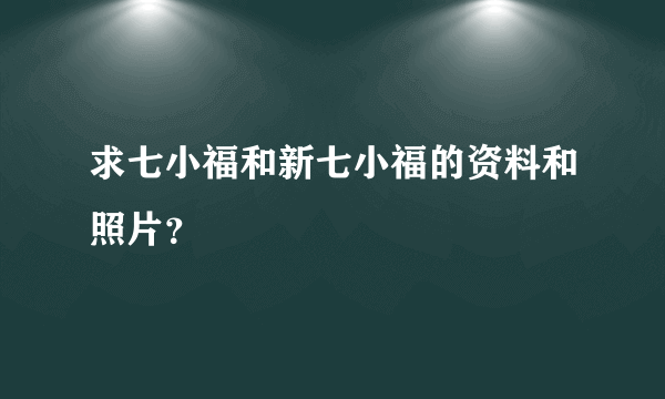 求七小福和新七小福的资料和照片？