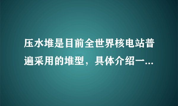 压水堆是目前全世界核电站普遍采用的堆型，具体介绍一下压水堆核电厂？