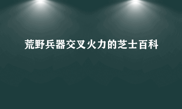 荒野兵器交叉火力的芝士百科