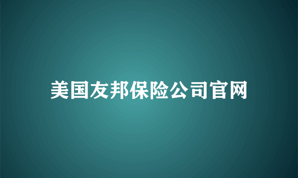 美国友邦保险公司官网