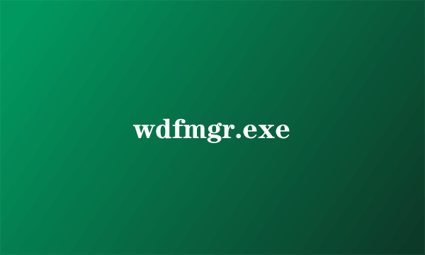 wdfmgr.exe